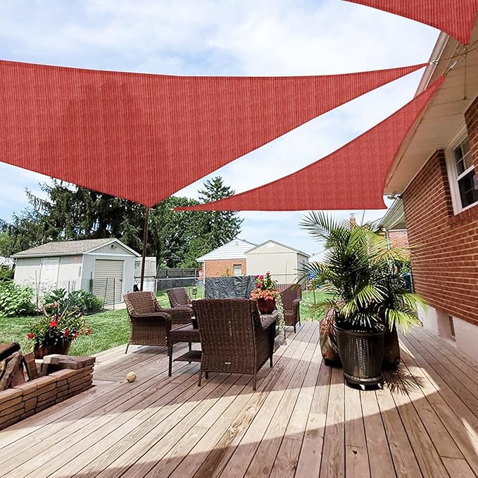 Patio Paradise 25' x 25' x 25' Sun Shade Sail Triangle Canopy Shade Cloth by Patio