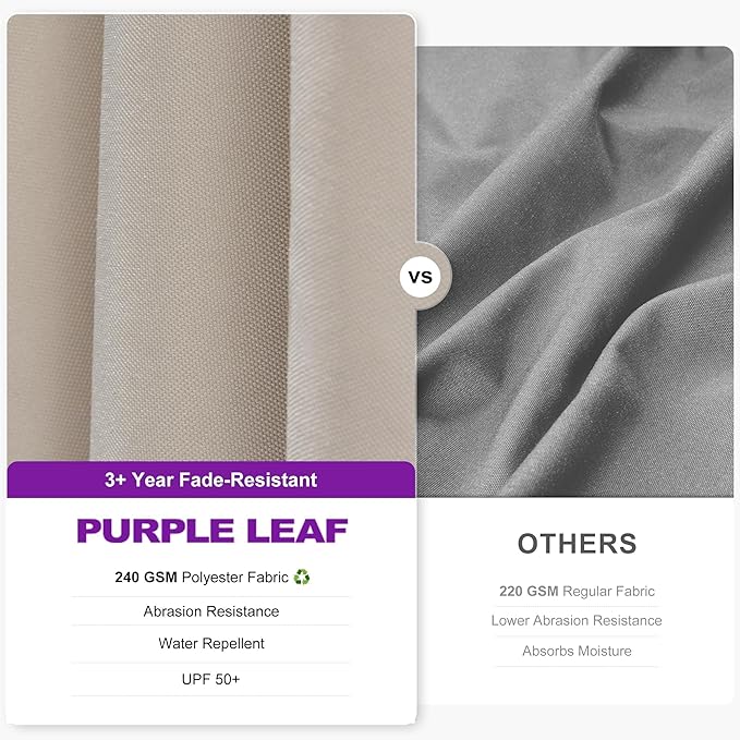 PURPLE LEAF 11' X 8' Left-right Tilting Patio Umbrella Outdoor Cantilever - Image 5