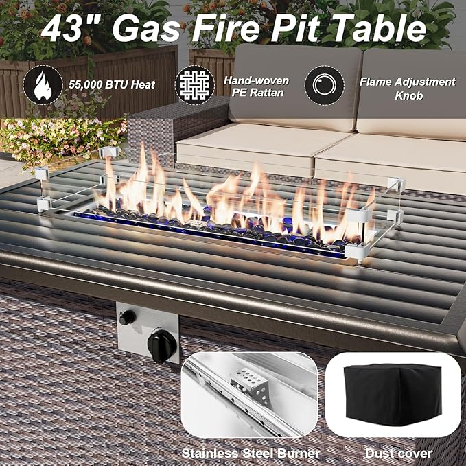 ALAULM 7 Pieces Patio Furniture Set - Image 3