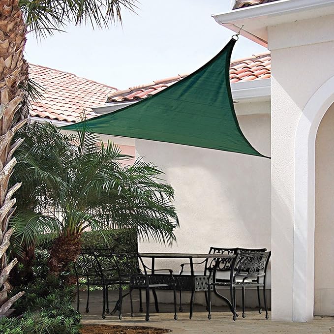 E&K Sunrise 12' x 12' x 12' Sun Shade Sail Triangle Canopy Shade Cover UV Block - Image 8