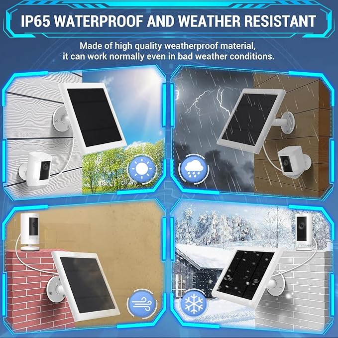 Solar Panel Outdoor for Ring Cameras Spotlight Cam Plus/Pro Stick Up Cam/Pro - Image 4