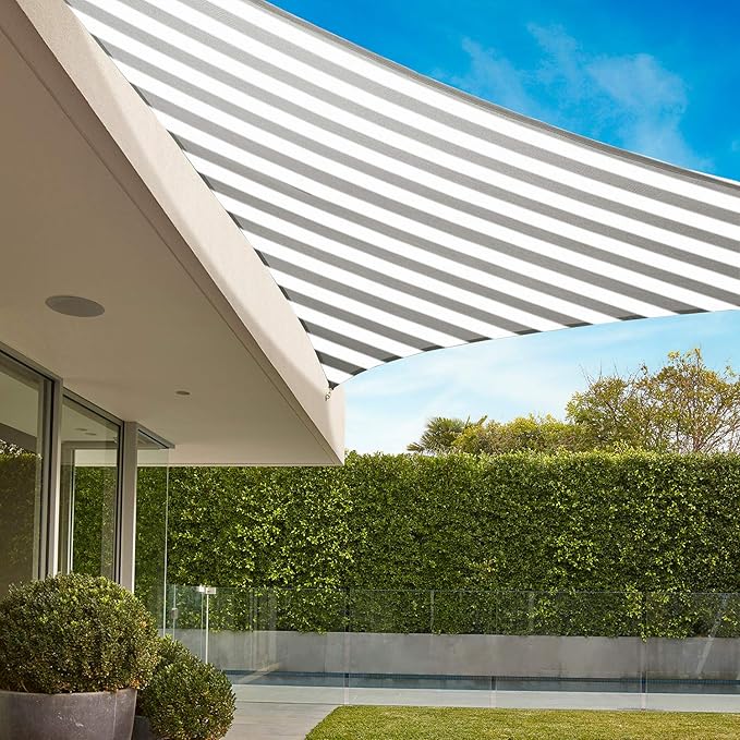 E&K Sunrise 28' x 28' x 28' Sun Shade Sail Triangle Canopy Shade Cover UV Block - Image 8