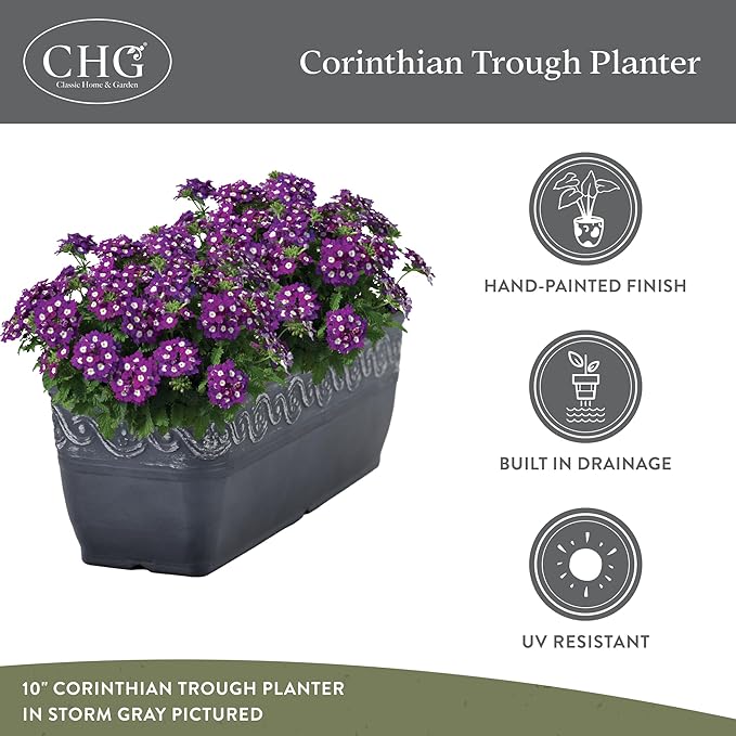 Classic Home and Garden Corinthian Trough Planter - Image 4
