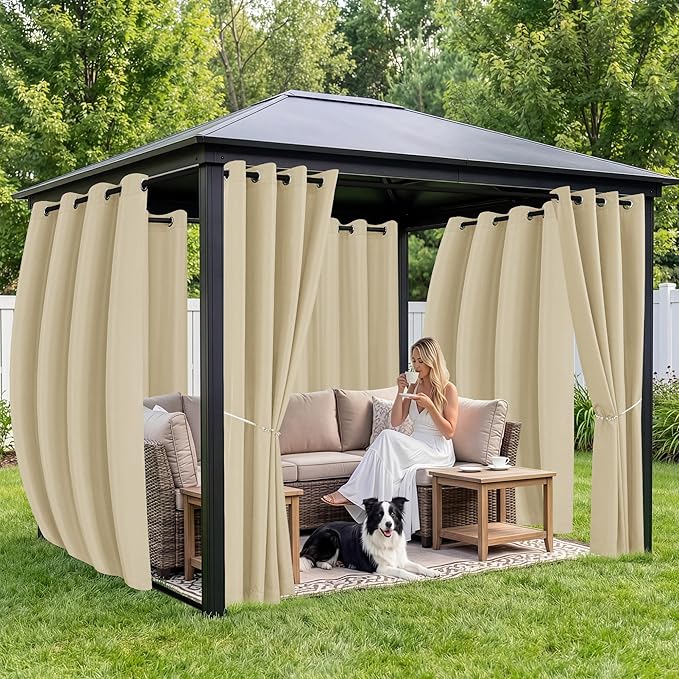 Outdoor Curtains for Patio Waterproof 6 Panels - Image 4