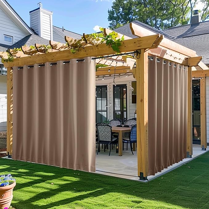 NICETOWN 2 Panels Waterproof Outdoor Curtains by NICETOWN