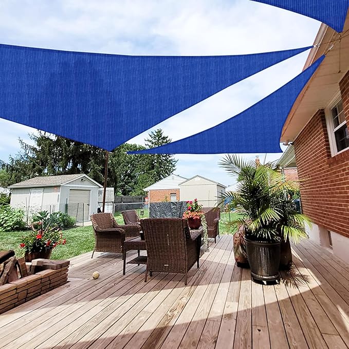 Patio Paradise 8' x 8' x 7'10" Sun Shade Sail Triangle Canopy, Permeable Shade by Patio