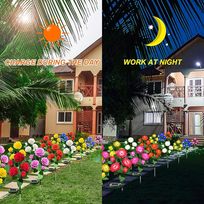 Solar Flower Lights Outdoor - Image 4