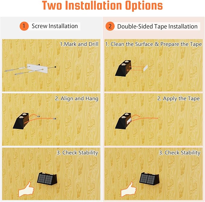 2-Pack Solar Fence Lights, Up & Down Lighting, 50LM/25LM Dual Brightness - Image 3