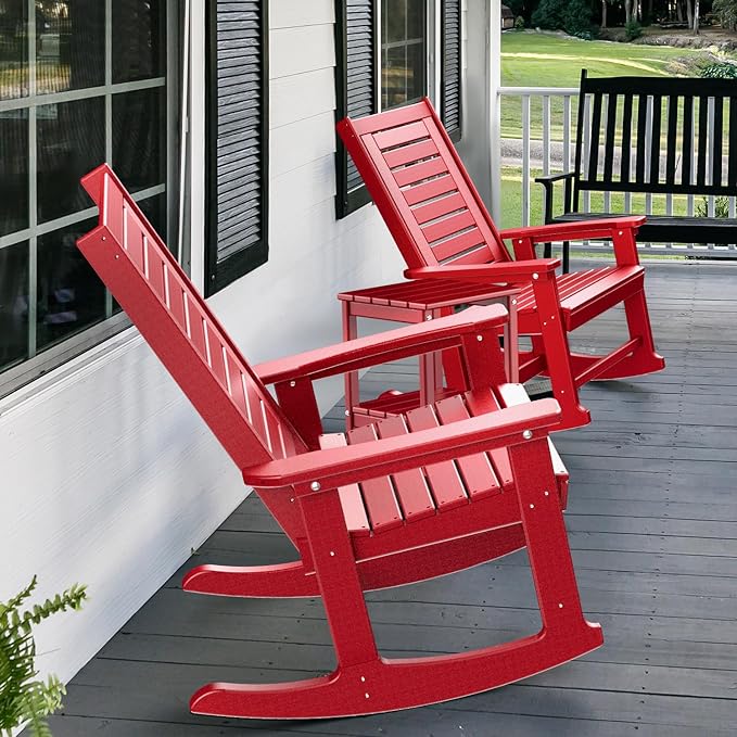 GREENVINES Outdoor Rocking Chair Set | 3-Piece | 2 Rocking Chairs - Image 6