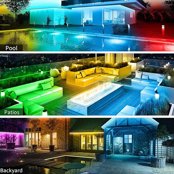 KSIPZE 50ft Outdoor led Strip Lights Waterproof IP68, RGB Outdoor led Lights - Image 6