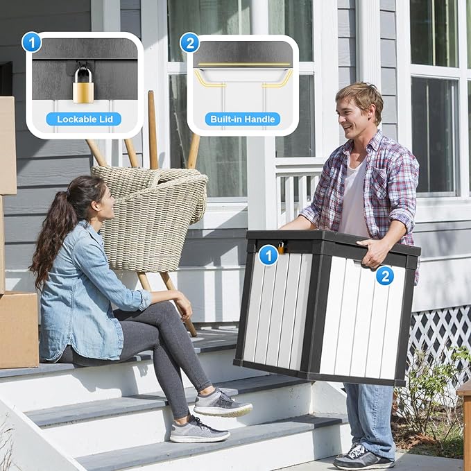 EasyUp 50 Gallon Deck Box Outdoor Storage Box - Image 5