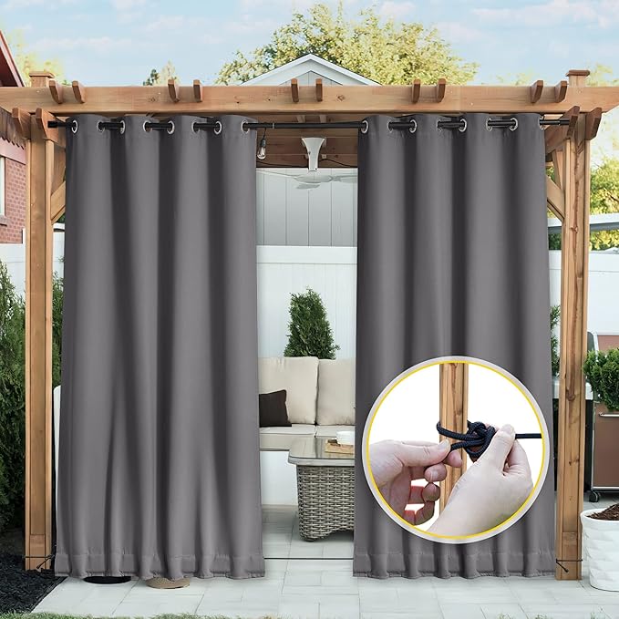 NICETOWN 2 Panels Weighted Blackout Curtains - Image 9