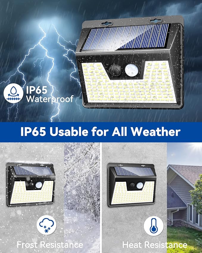 Peasur Solar Lights Outdoor Motion Sensor, 6 Pack 140 LED Solar Powered Fence - Image 5