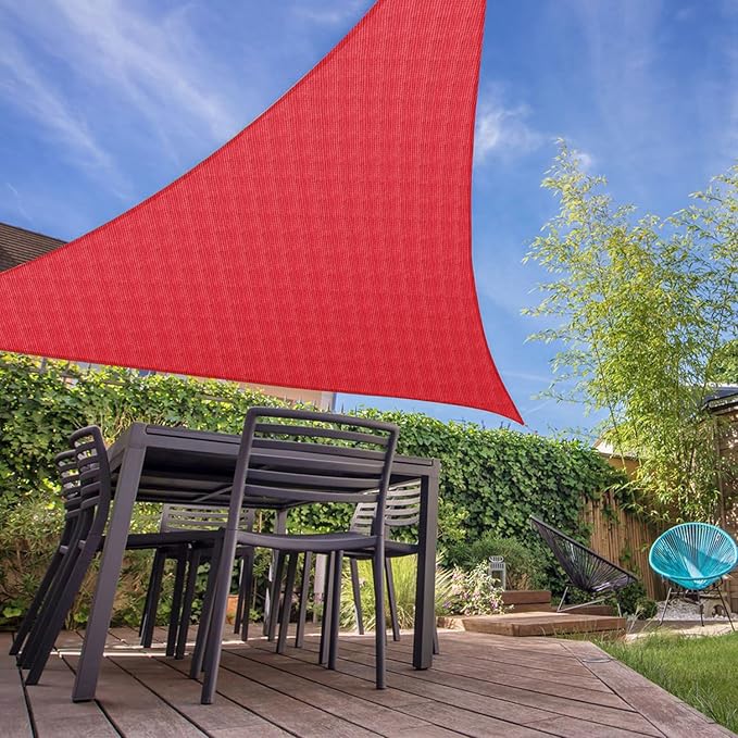 E&K Sunrise 11' x 11' x 11' Sun Shade Sail Triangle Canopy Shade Cover UV Block - Image 7