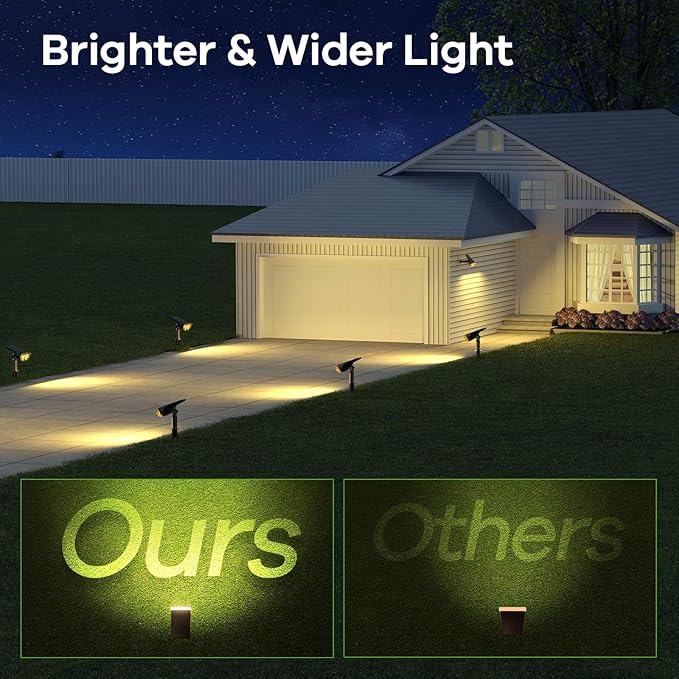 Consciot Christmas Solar Spot Lights Outdoor, IP67 Waterproof 2-in-1 Solar - Image 4