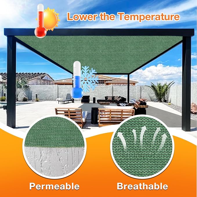 Artpuch Outdoor Pergola Shade Cover 4' X 5' Sun Shade Cloth - Image 4