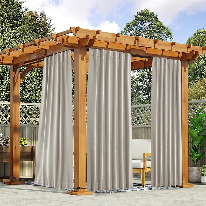 NICETOWN 2 Panels Privacy Outdoor Curtains by NICETOWN