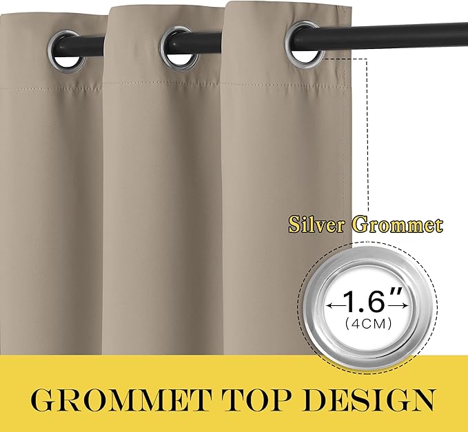 NICETOWN Bedroom Curtain Room Darkening Drapery 102 inches Length - Image 5