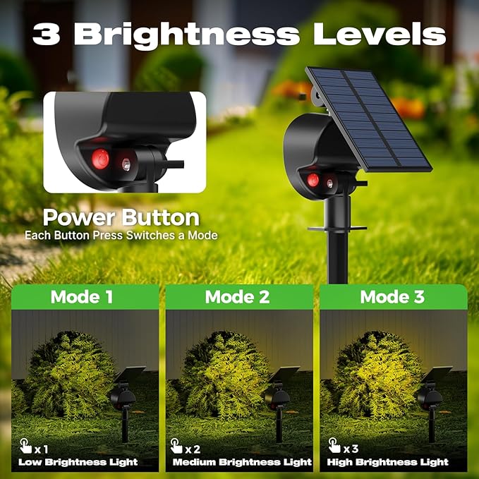nipify 6 Pack Solar Spot Lights Outdoor Waterproof - Image 3