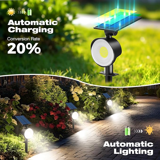 nipify 6 Pack Solar Spot Lights Outdoor Waterproof - Image 4
