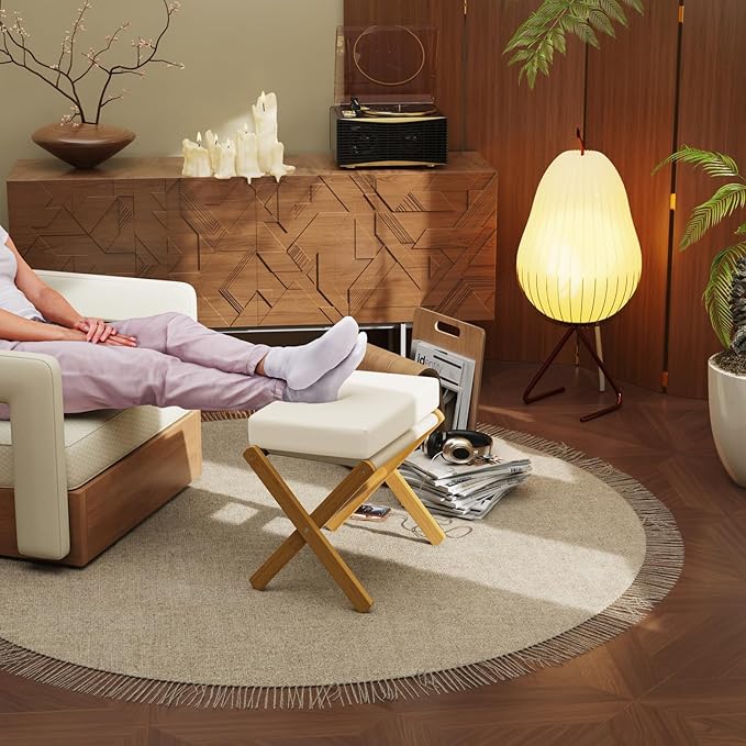 Foldable Foot Stool Ottoman, Modern Foot Rest - Image 7
