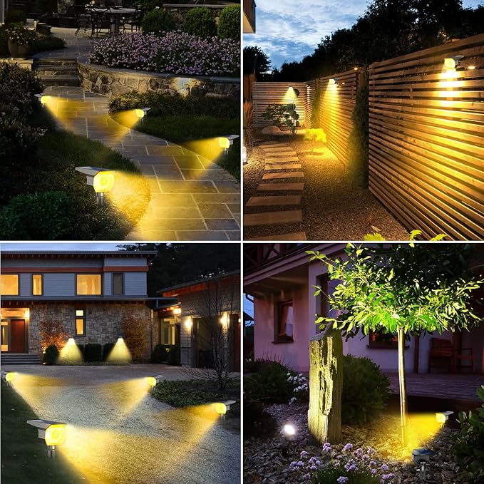 6 Pack Solar Spot Lights Outdoor, Solar Spotlights Outdoor Waterproof 2-in-1 - Image 6