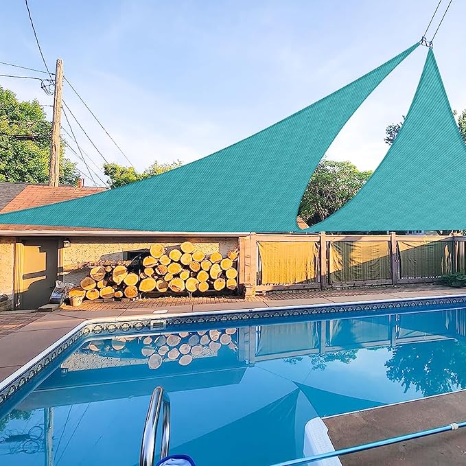 E&K Sunrise 26' x 26' x 26' Sun Shade Sail Triangle Canopy Shade Cover UV Block by EKSUNRISEINC
