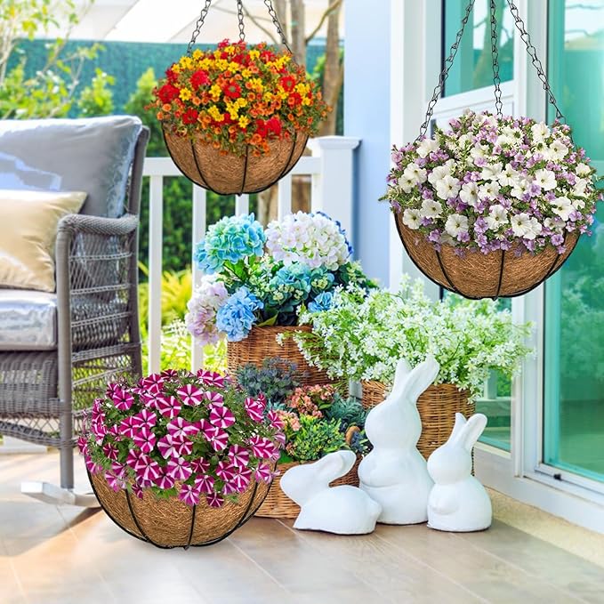 ZeeDix 3 Pack 16 Inch Large Hanging Baskets - Image 6