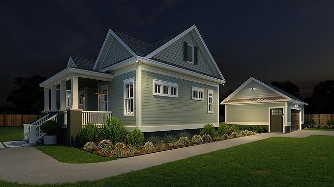 Lithonia Lighting HomeGuard 2-Light LED Outdoor Flood Lights, Wall or Ceiling - Image 6