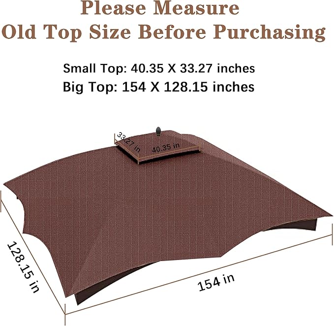 SCOCANOPY Brown Ripstop Replacement Top - Image 4