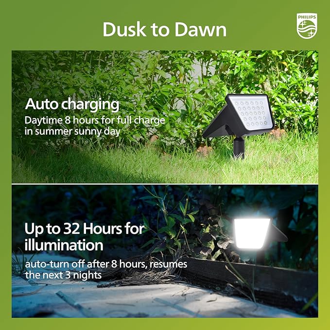 Philips 6 Packs Solar Spot Lights Outdoor Waterproof, 28 LED 7500K Solar - Image 5