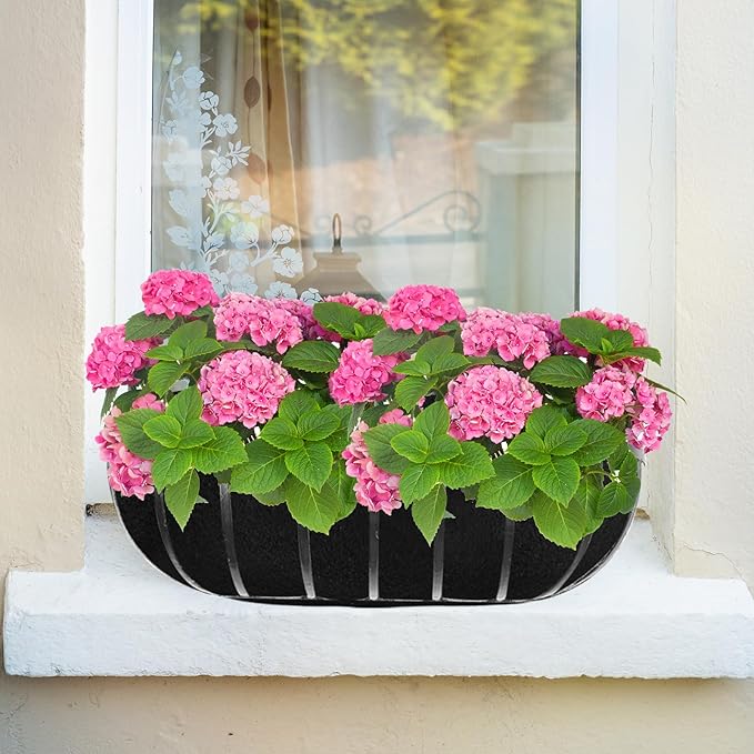 2PCS 24Inch Upgraded Planter Basket Liners Fabric Window Box Liners Felt Trough - Image 7