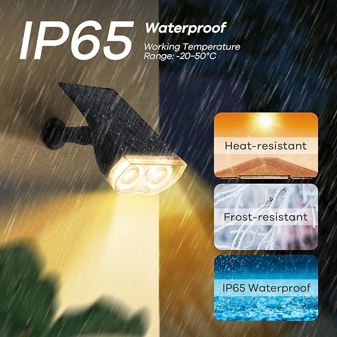 Linkind Solar Lights Outdoor Waterproof IP65, StarRay Dusk-to-Dawn Outdoor - Image 3
