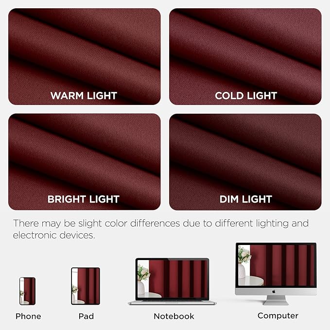 Joydeco Blackout Patio Sliding Door Curtains 108 Inches Long, Grommet Privacy - Image 9