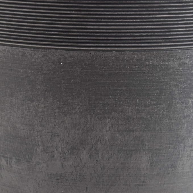 PSW Pot Collection 16-inch Plastic/Stone/Wood Composite Large Ribbed Planter – - Image 5