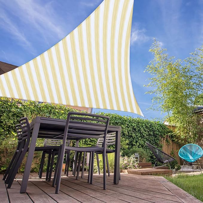 E&K Sunrise 4' x 4' x 4' Sun Shade Sail Triangle Canopy Shade Cover UV Block - Image 7