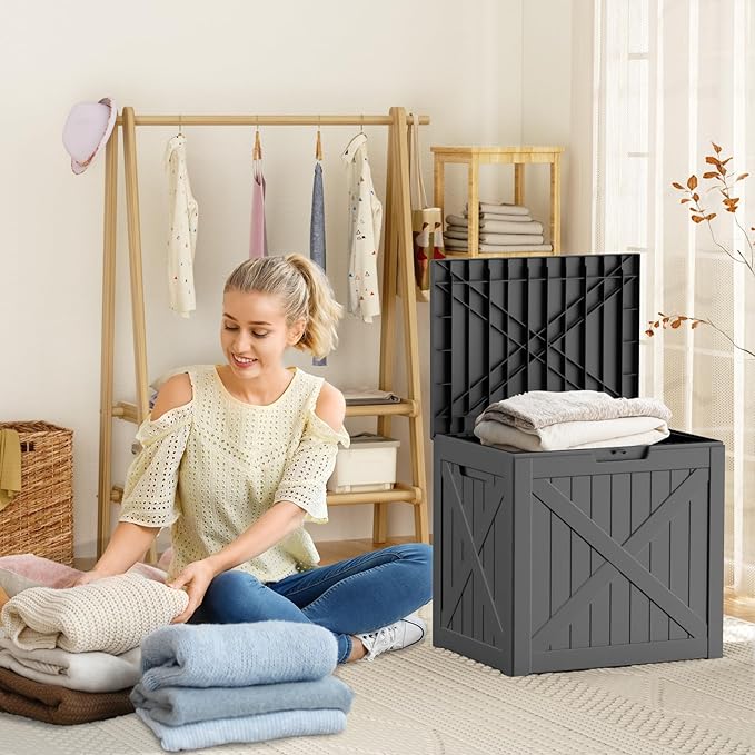 38 Gallon Outdoor Deck Box, Lockable Waterproof Outdoor Storage Boxes - Image 2