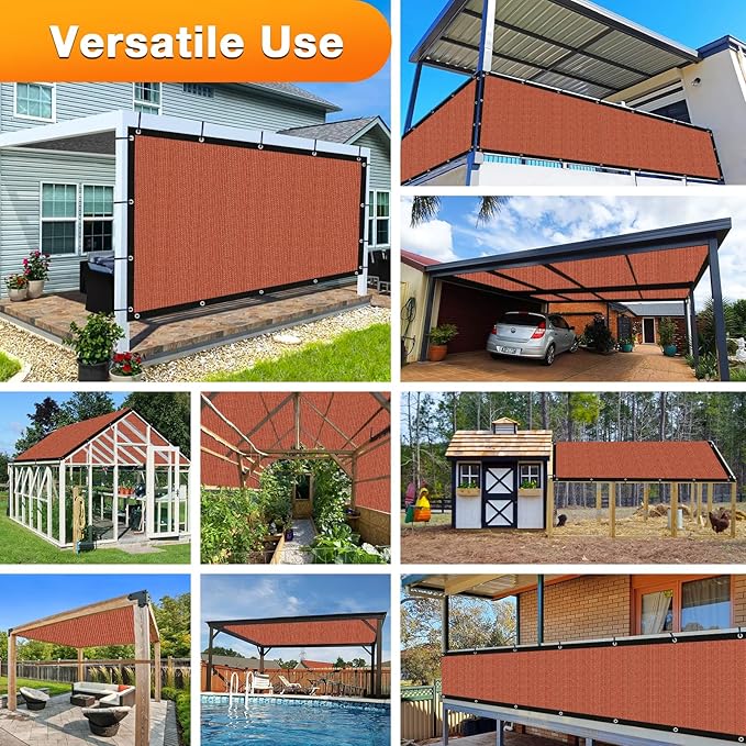 Artpuch 90% Sun Shade Cloth, 6 x 11 FT Pergola Shade Cover Canopy - Image 6