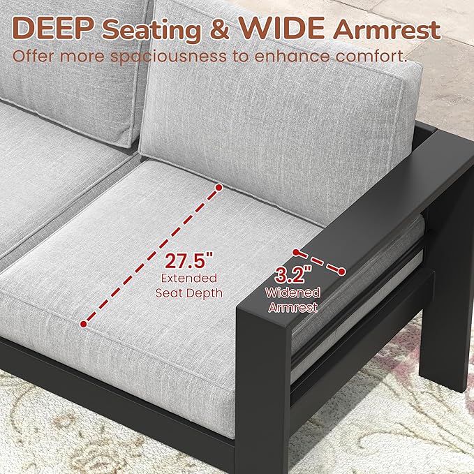 Solaste Aluminum Patio Furniture Set - Image 6