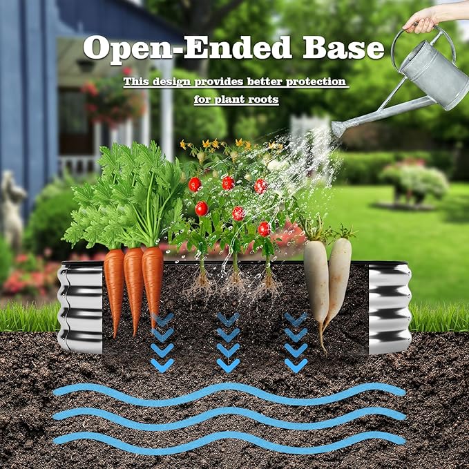 Galvanized Metal Planter Raised Garden Bed Kit - Image 3