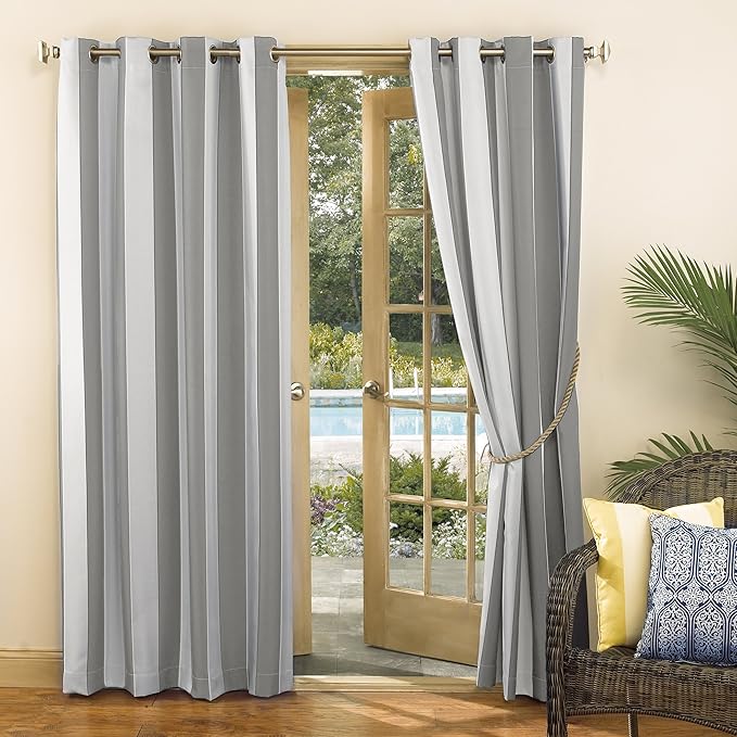 Sun Zero Valencia Cabana Stripe Indoor/Outdoor UV Protectant Energy Efficient - Image 4