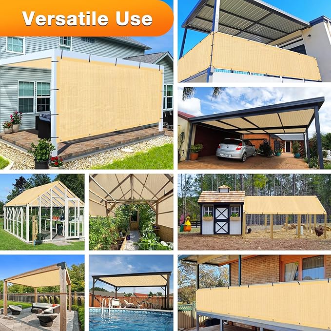 Artpuch Outdoor Pergola Shade Cover 12' X 14' Sun Shade Cloth - Image 6