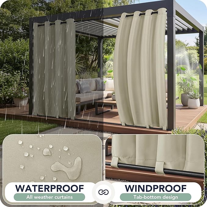 Gazebo Curtains Outdoor Waterproof 6 Panels - Image 2