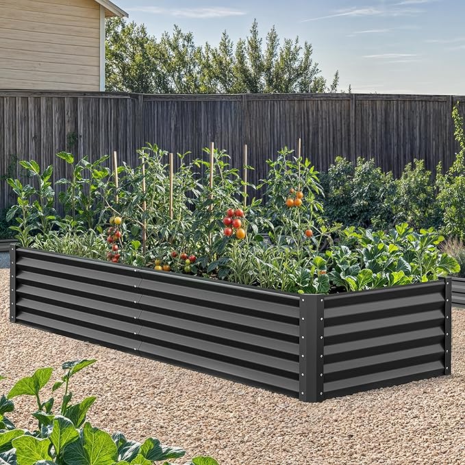 YITAHOME 6x3x1.5ft Large Raised Garden Bed Kit, Galvanized Metal Planter Box - Image 7