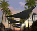Amgo Custom Size 22' x 22' x 22' Black Triangle Sun Shade Sail UPF50+ AGTAPRT12 by Amgo