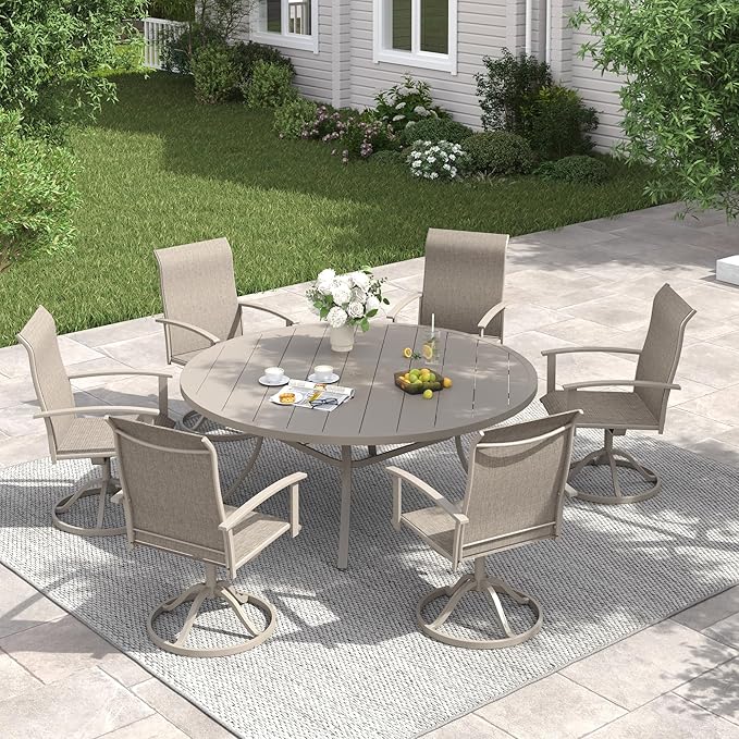 VICLLAX 53" Outdoor Round Patio Table - Image 2