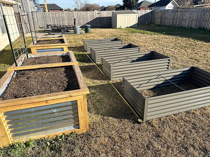 A ANLEOLIFE 6-Pack 4X4X1.5ft & 6X3X1.5ft Deep Root Galvanized Raised Garden - Image 4