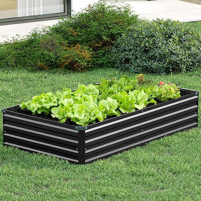 Vengarus 10x3x1FT Galvanized Raised Garden Bed Kit, Outdoor Metal Planter Box - Image 6