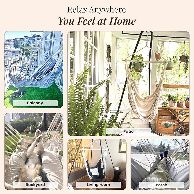 Hanging Hammock Chair Swing – Hanging Chair Outdoor & Indoor - Image 7