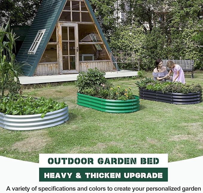 Land Guard 2Pcs Galvanized Raised Garden Bed Kit, 7.5×3×1ft Galvanized Planter - Image 2